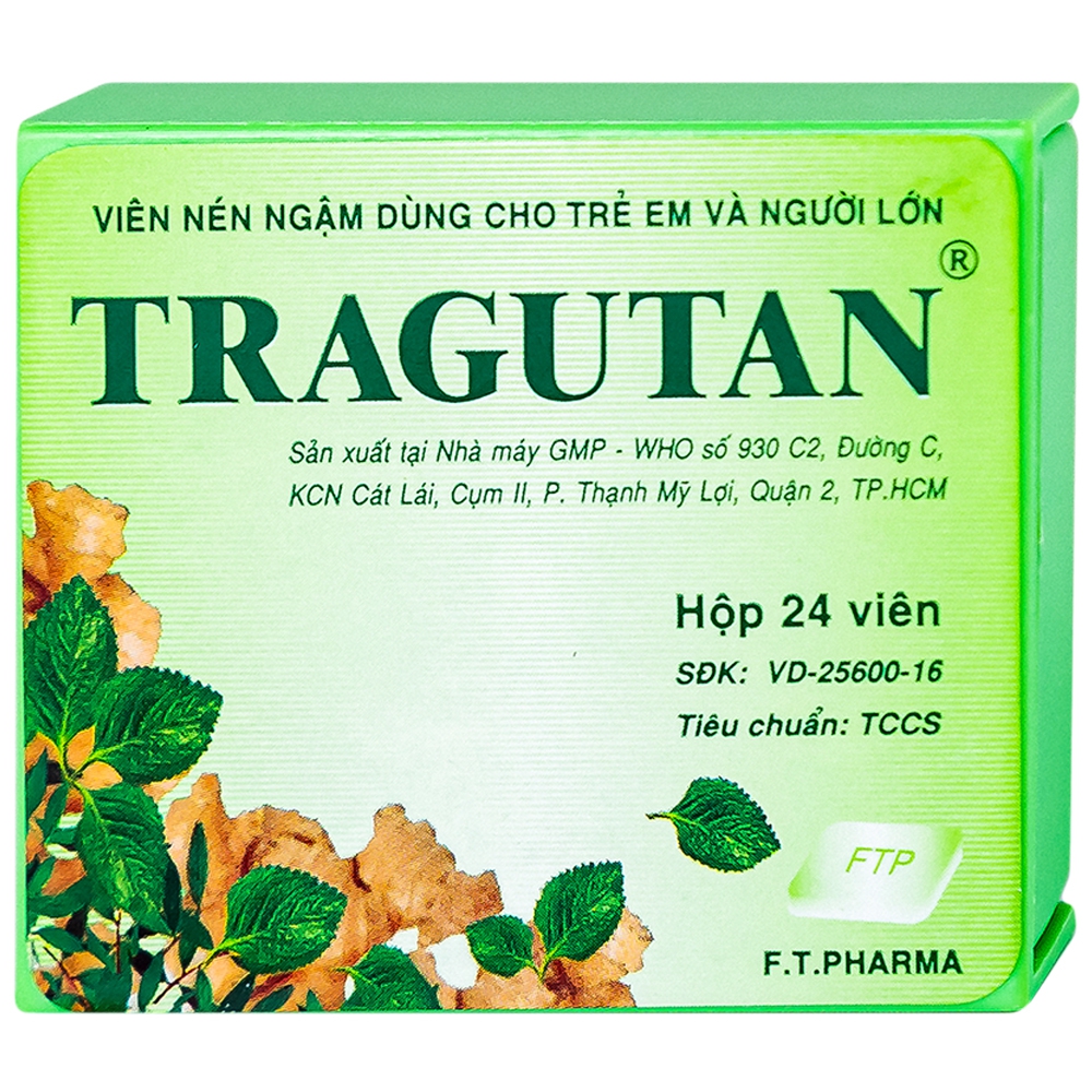 Viên ngậm Tragutan Dược 3-2 sát trùng đường hô hấp, đường miệng, làm dịu cơn ho (24 viên)