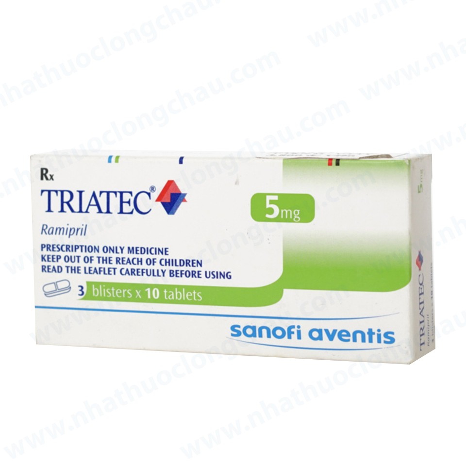 Thuốc Triatec 5mg Sanofi điều trị tăng huyết áp, suy tim (3 vỉ x 10 viên)