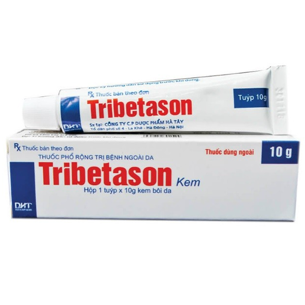 Kem bôi da Tribetason Hataphar điều trị viêm da, nấm da, dị ứng da (1 tuýp x 10g)