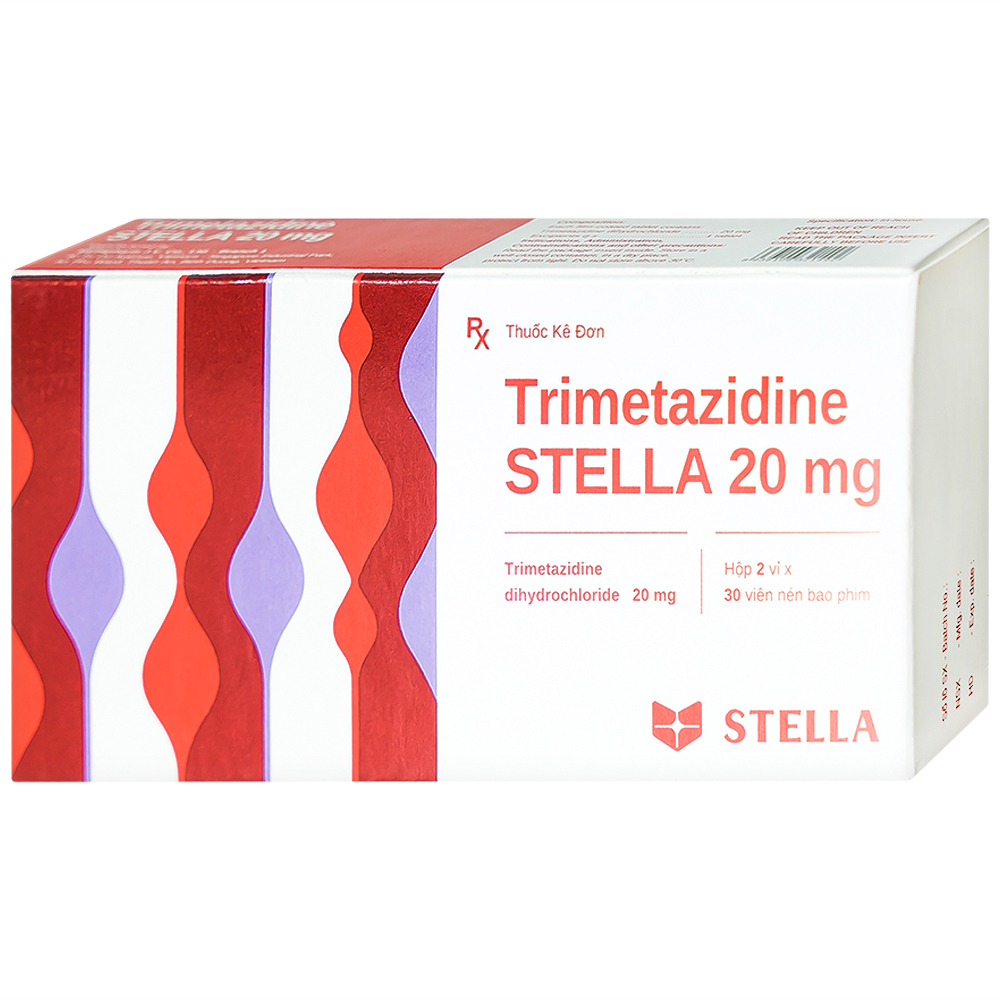 Thuốc Trimetazidine Stella 20mg điều trị đau thắt ngực ổn định (2 vỉ x 30 viên) 