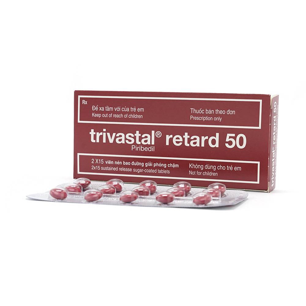 Thuốc Trivastal Retard 50 Servier điều trị bệnh Parkinson (2 vỉ x 15 viên)