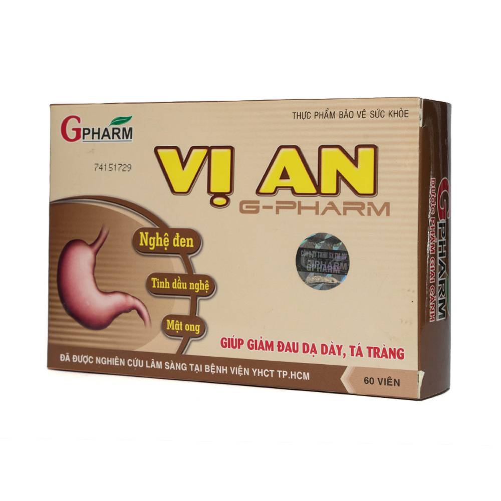 Viên uống Vị An GPharm giúp giảm đau dạ dày, tá tràng (60 viên)