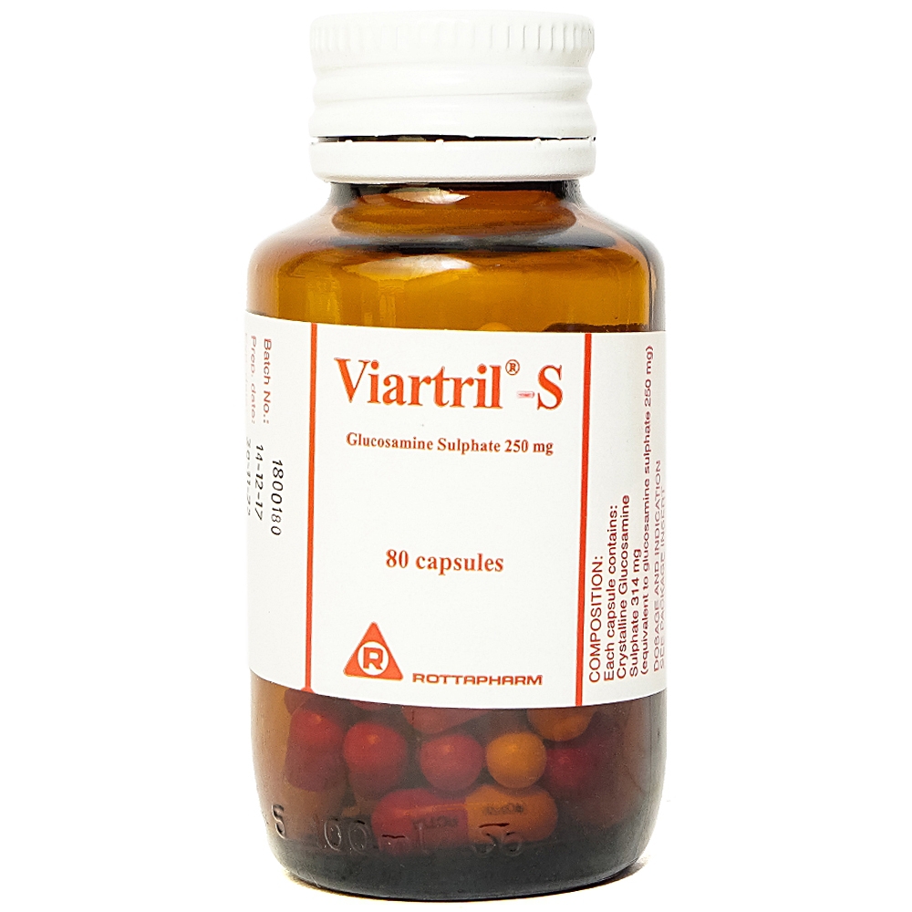 Thuốc Viartril-S 250mg Rottapharm giảm triệu chứng thoái hóa khớp (80 viên)