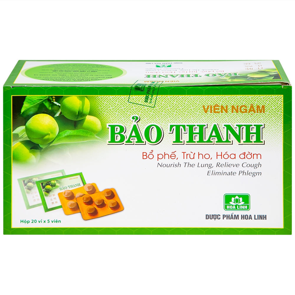 Viên Ngậm Bảo Thanh bổ phế, trừ ho, hoá đờm