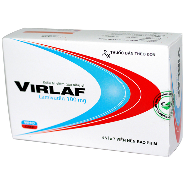 Thuốc Virlaf 100mg Davipharm điều trị viêm gan siêu virus B (4 vỉ x 7 viên)