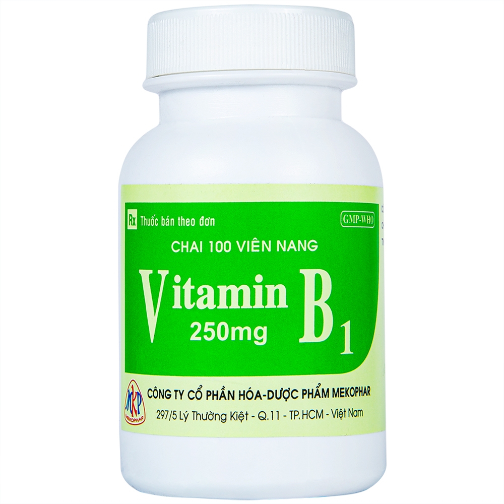 Thuốc Vitamin B1 250mg Mekophar điều trị bệnh do thiếu hụt Vitamin B1 (100 viên)