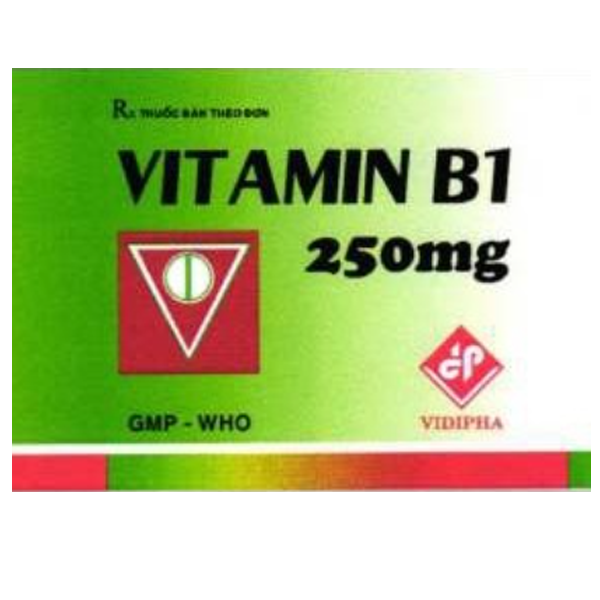 Thuốc Vitamin B1 250mg Vidipha điều trị tình trạng thiếu Vitamin B (10 vỉ x 10 viên)