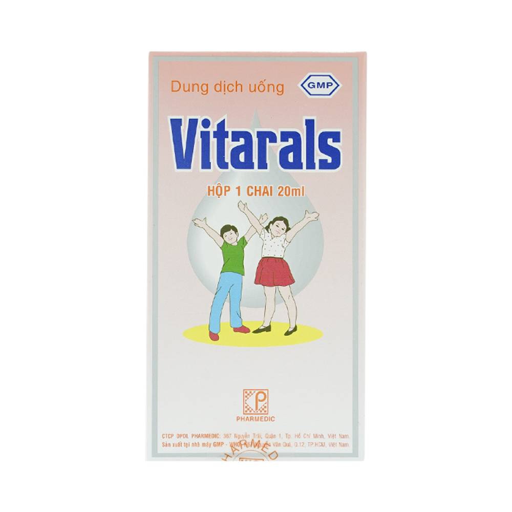 Dung dịch uống Vitarals Pharmedic phòng ngừa và điều chỉnh tình trạng thiếu hụt Vitamin (20ml)