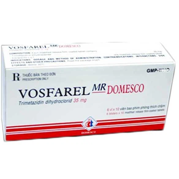 Thuốc Vosfarel 35mg Domesco điều trị đau thắt ngực (6 vỉ x 10 viên)