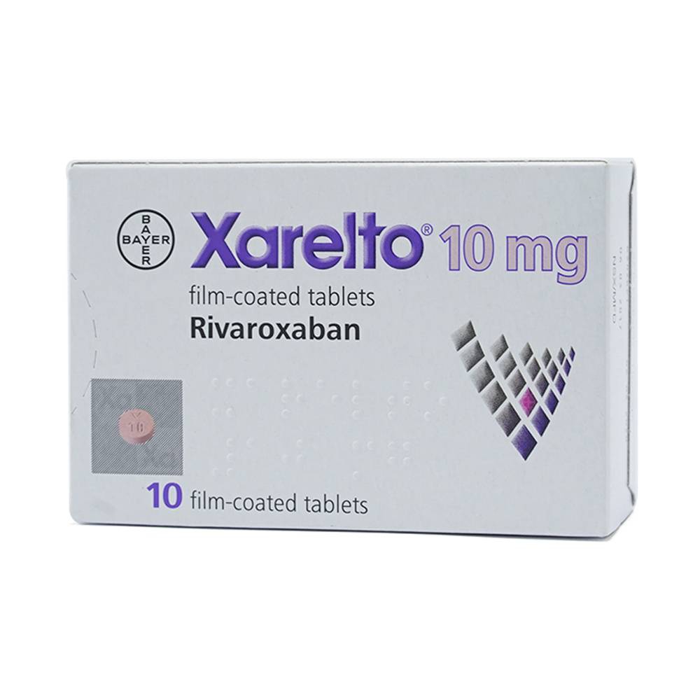 Thuốc Xarelto 10mg Bayer phòng ngừa thuyên tắc huyết khối tĩnh mạch (1 vỉ x 10 viên)