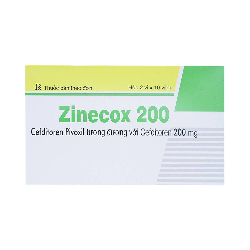 Thuốc Zinecox 200 Maxim điều trị viêm amidan, viêm họng cấp (2 vỉ x 10 viên)