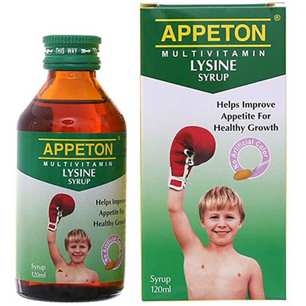 Siro Appeton Multivitamin Lysine Syrup giúp trẻ ăn ngon miệng, bồi bổ sức khỏe (120ml)