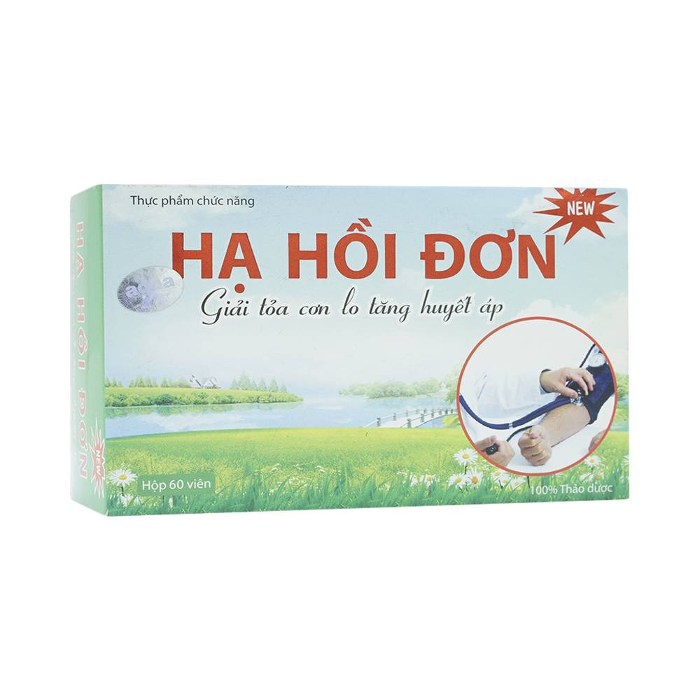 Viên uống Hạ Hồi Đơn HDpharma hỗ trợ hạ huyết áp, tăng sức bền thành mạch (60 viên)