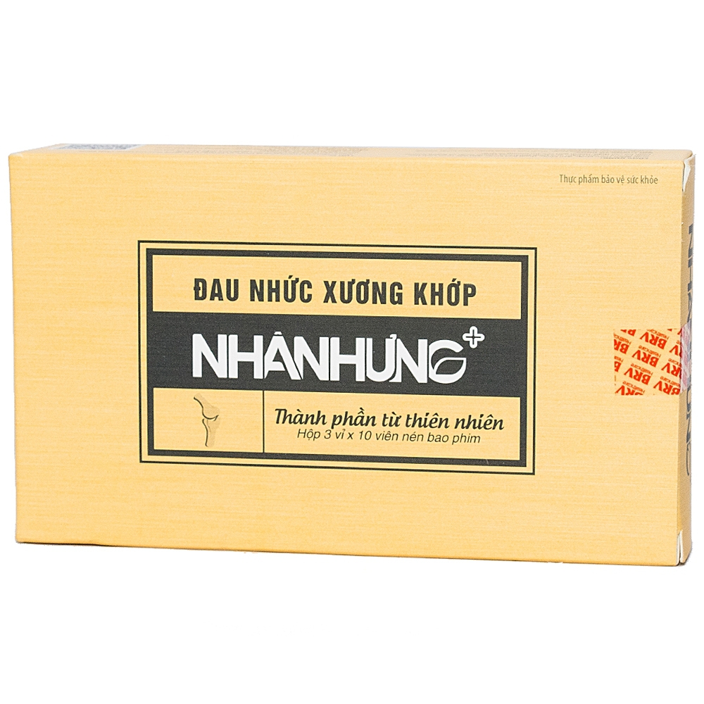 Viên uống Đau Nhức Xương Khớp Nhân Hưng giảm viêm khớp, đau khớp (3 vỉ x 10 viên)