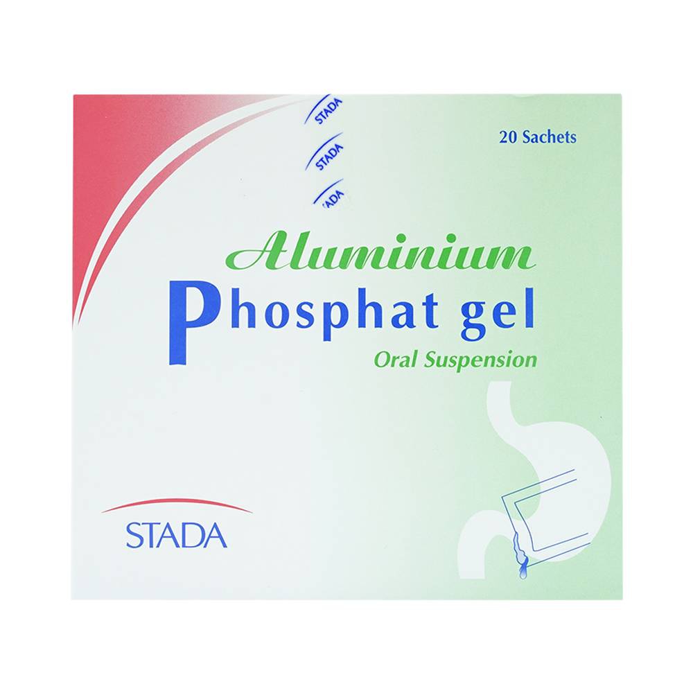 Gel Aluminium Phosphat Stada điều trị viêm thực quản, viêm loét dạ dày (20 gói)