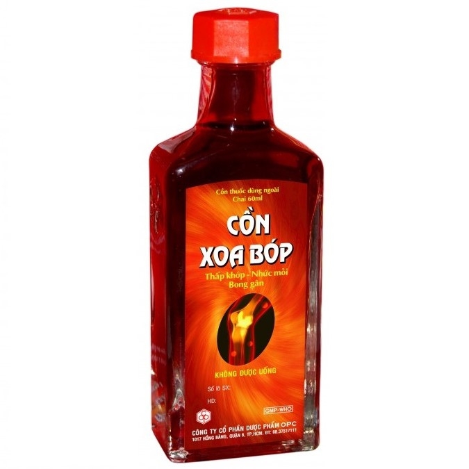 Cồn Xoa Bóp OPC điều trị thấp khớp, nhức mỏi xương gân (60ml)