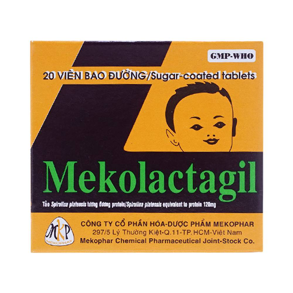 Viên tảo Mekolactagyl Mekophar cung cấp protein, vitamin và khoáng chất (2 vỉ x 10 viên)