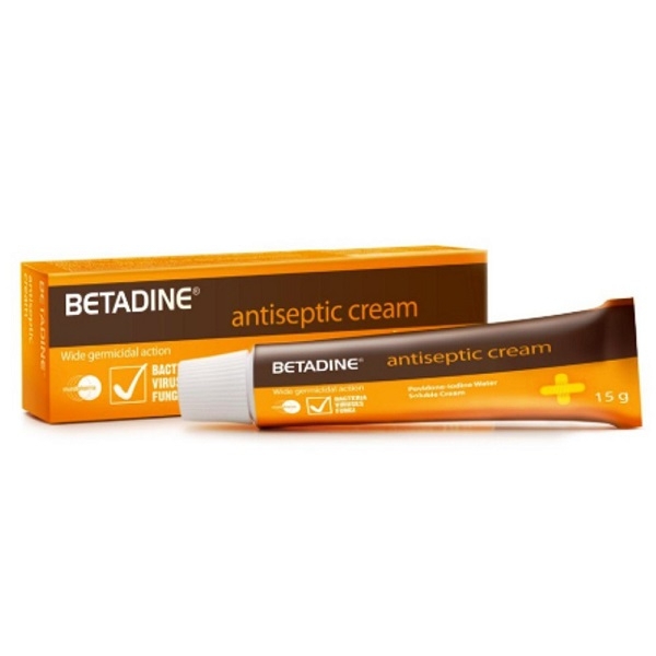 Kem bôi Betadine Antiseptic Cream điều trị nhiễm khuẩn, nhiễm nấm (15g)