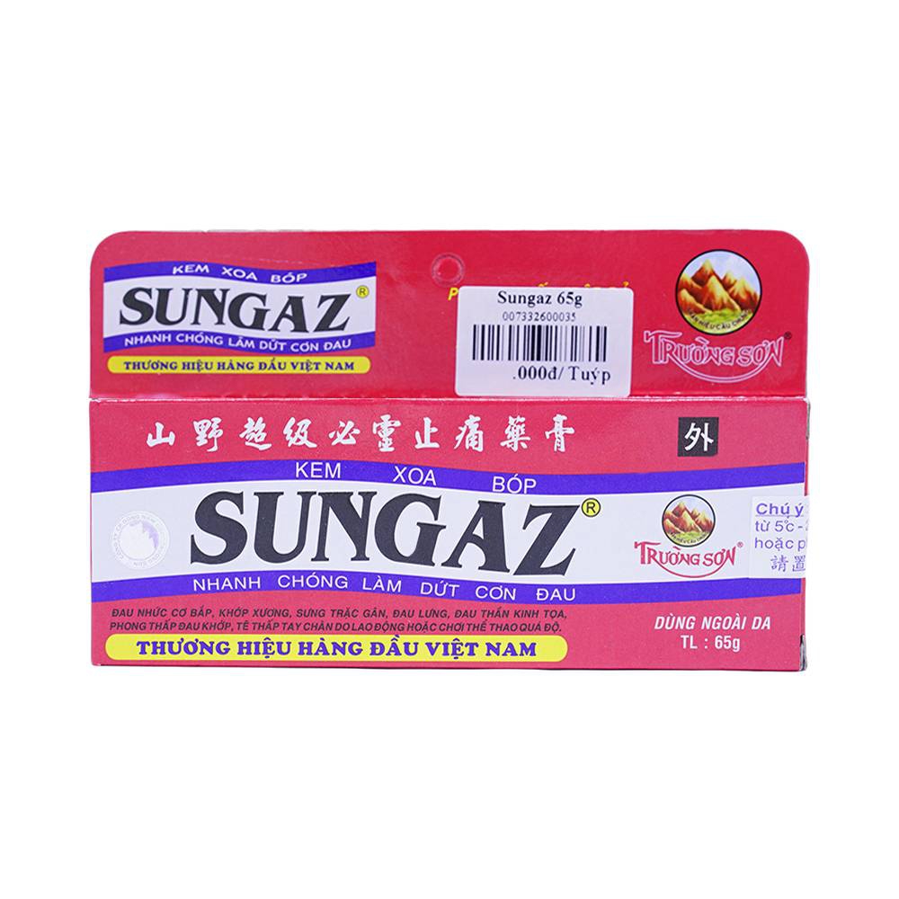 Kem xoa bóp Sungaz Trường Sơn điều trị phong thấp lâu năm (65g)