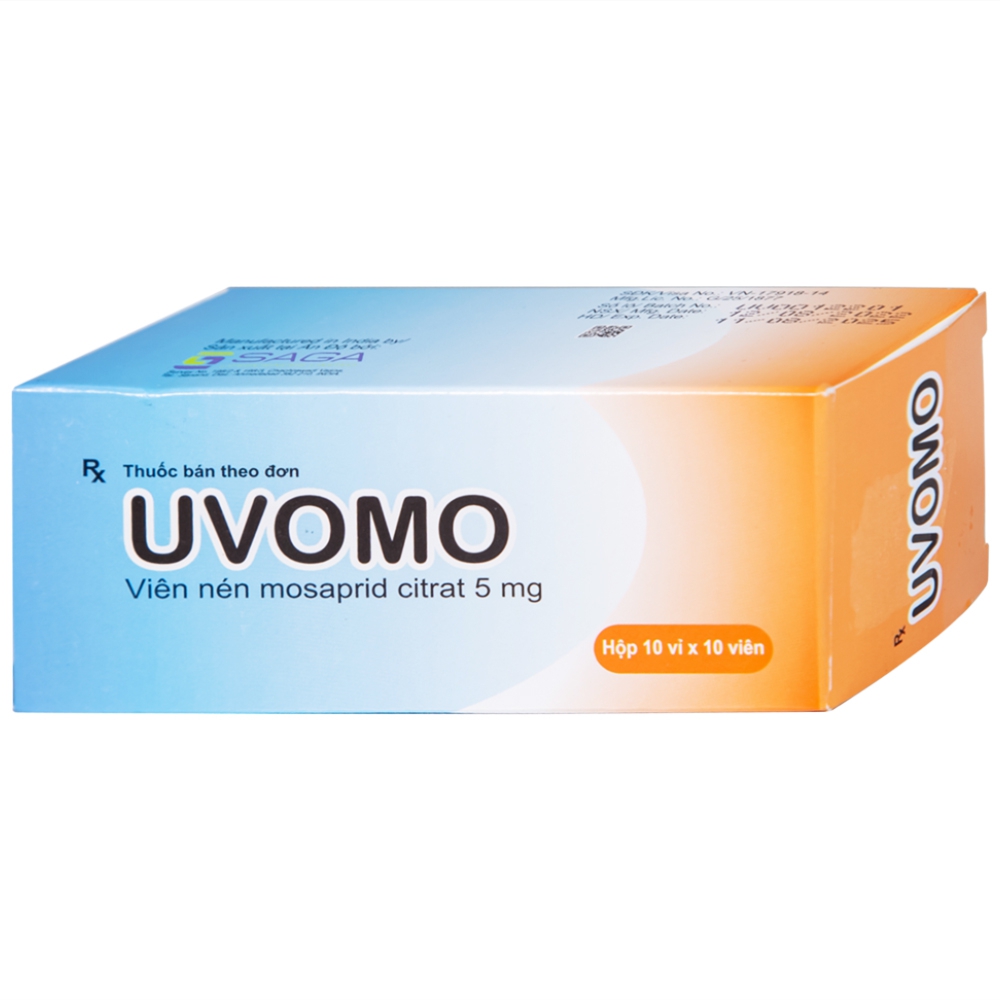 Thuốc Uvomo Saga điều trị rối loạn tiêu hóa (10 vỉ x 10 viên)