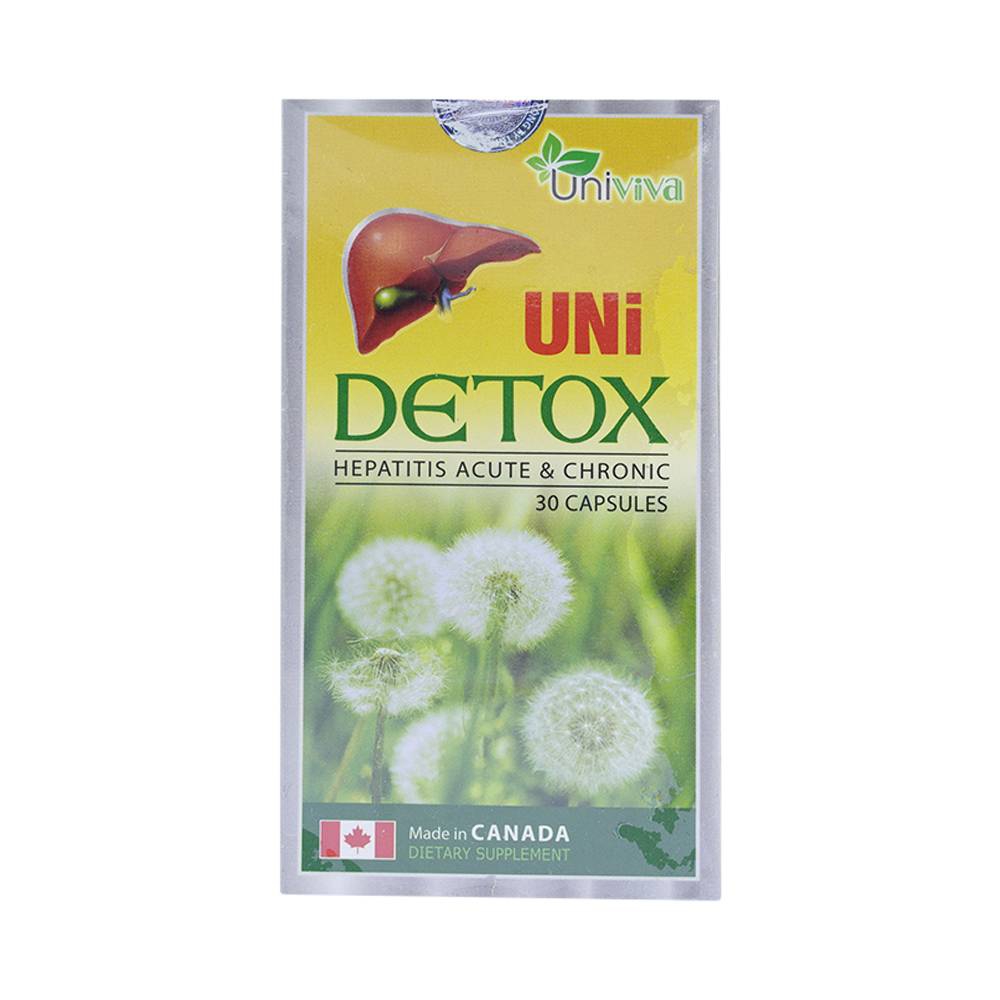 Viên uống Uni Detox UniViva hỗ trợ điều trị viêm gan cấp và mãn tính (30 viên) 