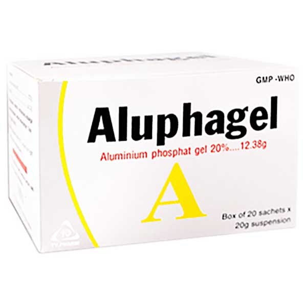 Hỗn dịch uống Aluphagel TV.Pharm điều trị viêm thực quản, viêm loét dạ dày (20 gói x 20g)