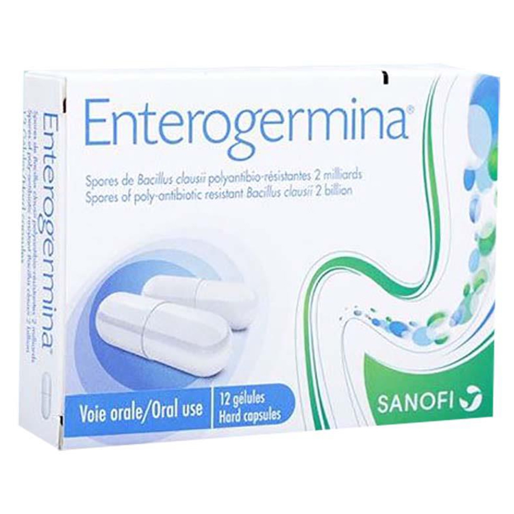 Thuốc Enterogermina Sanofi điều trị và phòng ngừa rối loạn vi sinh đường ruột (1 vỉ x 12 viên)