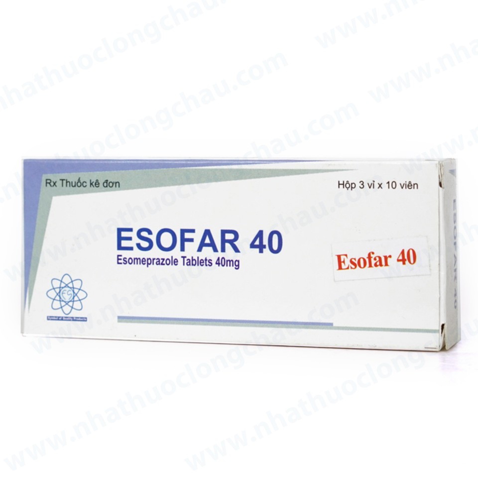 Thuốc Esofar 40 Kwality Pharmaceutical điều trị loét dạ dày tá tràng lành tính (3 vỉ x 10 viên)