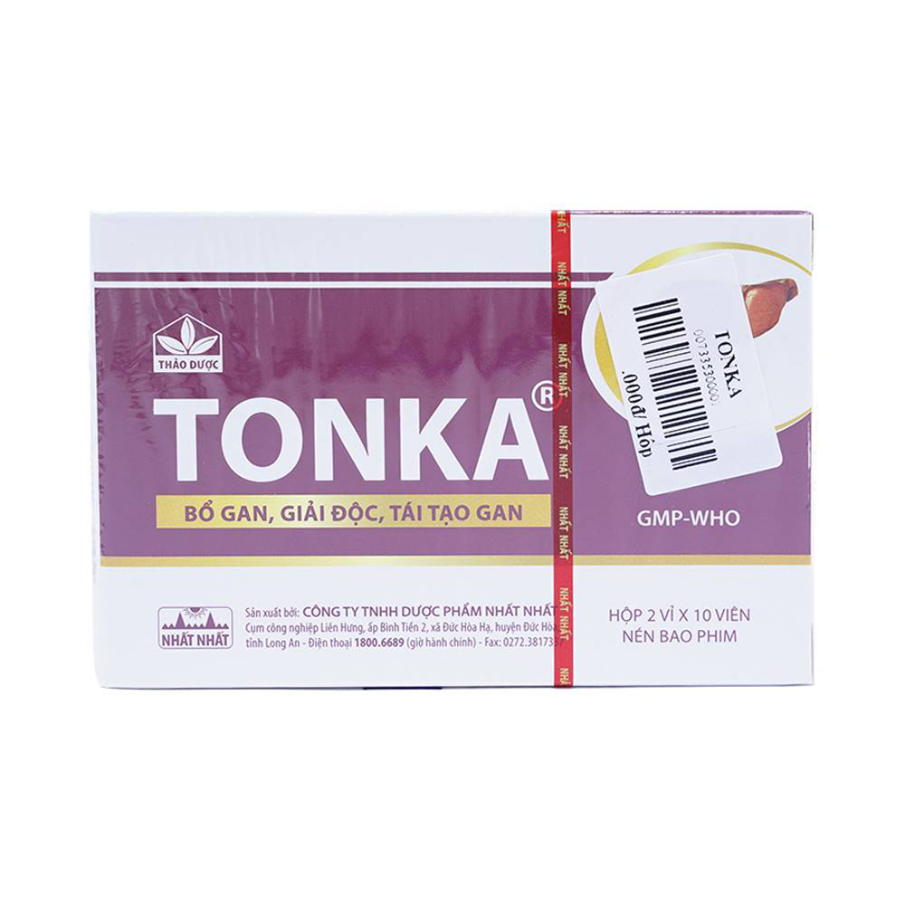 Thuốc Tonka Nhất Nhất bổ gan, giải độc, tái tạo gan (2 vỉ x 10 viên)