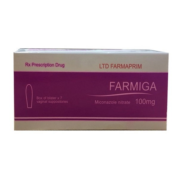 Thuốc đặt Farmiga 100mg Mebiphar điều trị nấm âm đạo, viêm âm hộ (7 viên)