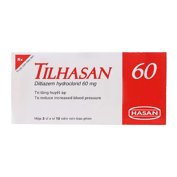 Thuốc Tilhasan 60 Hasan điều trị tăng huyết áp (3 vỉ x 10 viên)