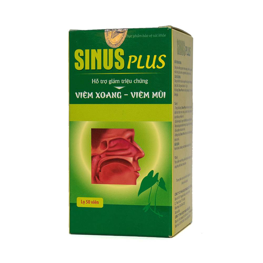 Viên nén Sinus Plus Á Châu hỗ trợ thông mũi, thông xoang (50 viên)