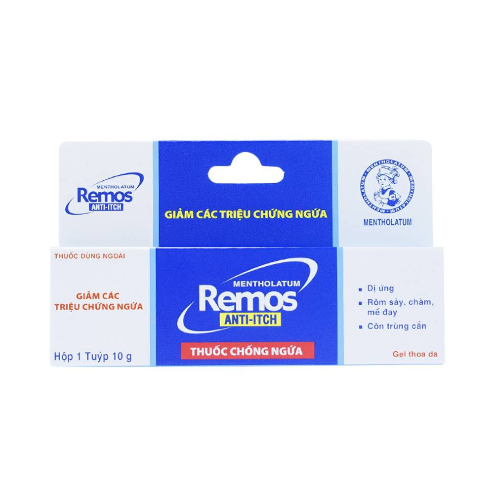 Gel thoa da Remos Anti-Itch giảm các triệu chứng ngứa (10g)