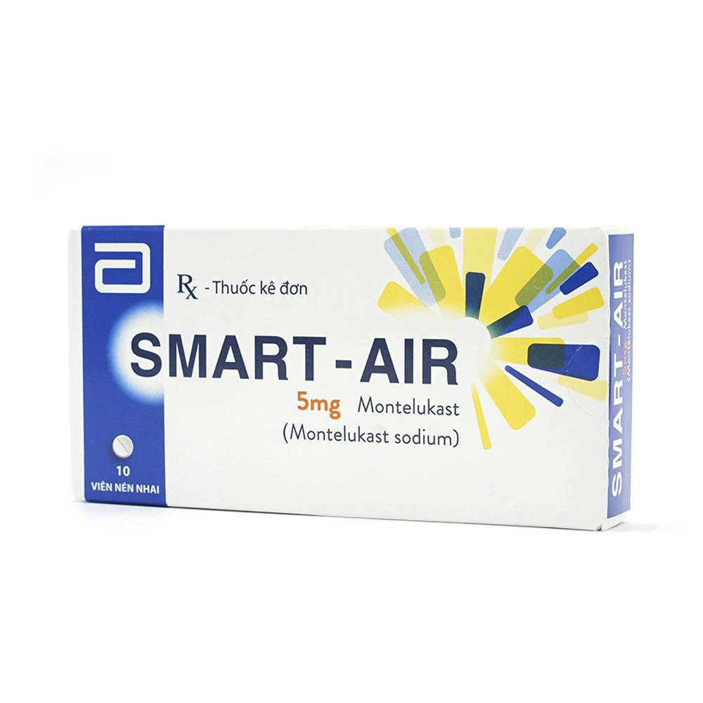 Viên nhai Smart-Air 5mg Abbott điều trị hen phế quản mạn tính (1 vỉ x 10 viên)