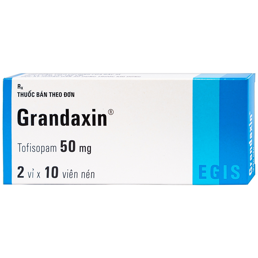 Thuốc Grandaxin 50mg Egis điều trị bệnh tâm thần (2 vỉ x 10 viên)