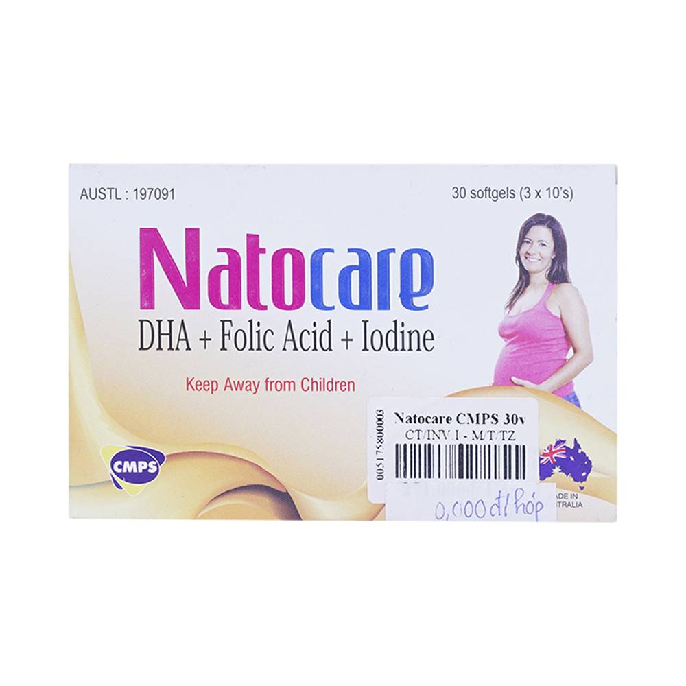 Viên uống Natocare CMPS bổ sung dưỡng chất cho bà bầu (3 vỉ x 10 viên)