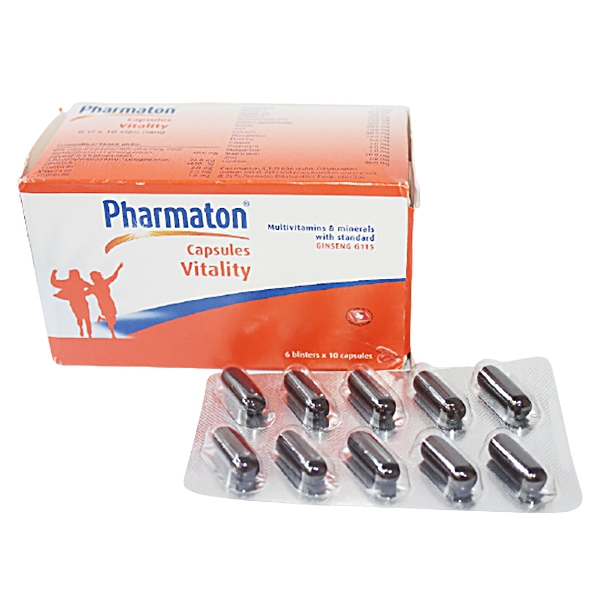 Thuốc Pharmaton Vitality Boehringer bổ sung vitamin và khoáng chất dùng trong kiệt sức, mệt mỏi (6 vỉ x 10 viên)