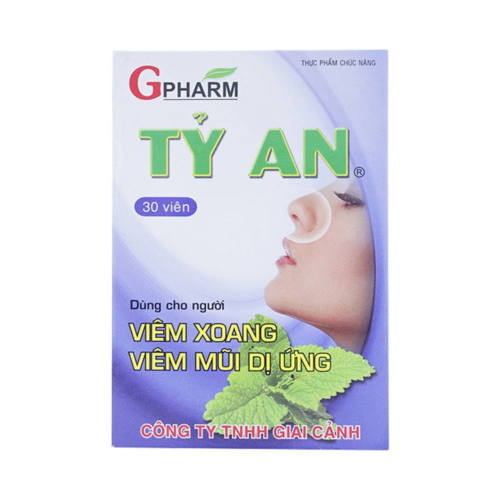 Viên uống Tỷ An Gpharm dùng cho người viêm xoang, viêm mũi dị ứng (3 vỉ x 10 viên)