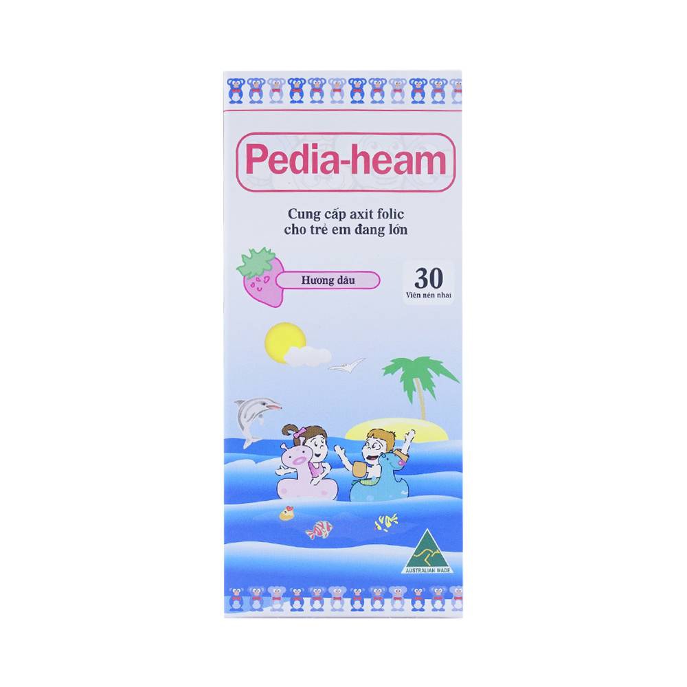 Viên nhai Pedia-heam Vitex cung cấp axit folic cho trẻ em đang lớn (30 viên) 