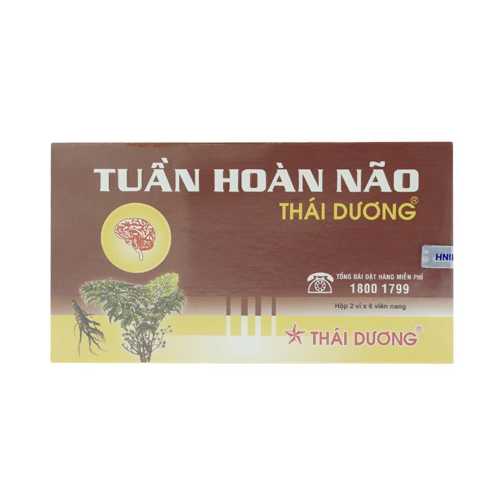 Thuốc Tuần Hoàn Não Thái Dương hỗ trợ điều trị thiểu năng tuần hoàn não (2 vỉ x 6 viên)