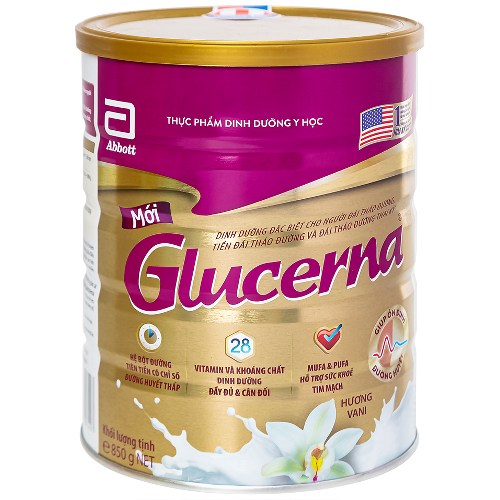 Glucerna 850g là dòng sản phẩm sữa tiểu đường nào?
