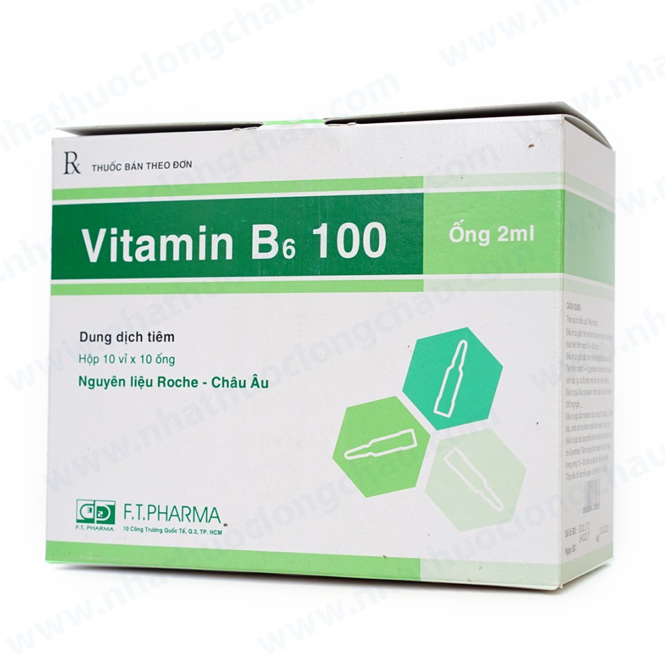 Dung dịch tiêm Vitamin B6 100 F.T điều trị co giật ở trẻ nhỏ (10 vỉ x 10 ống)