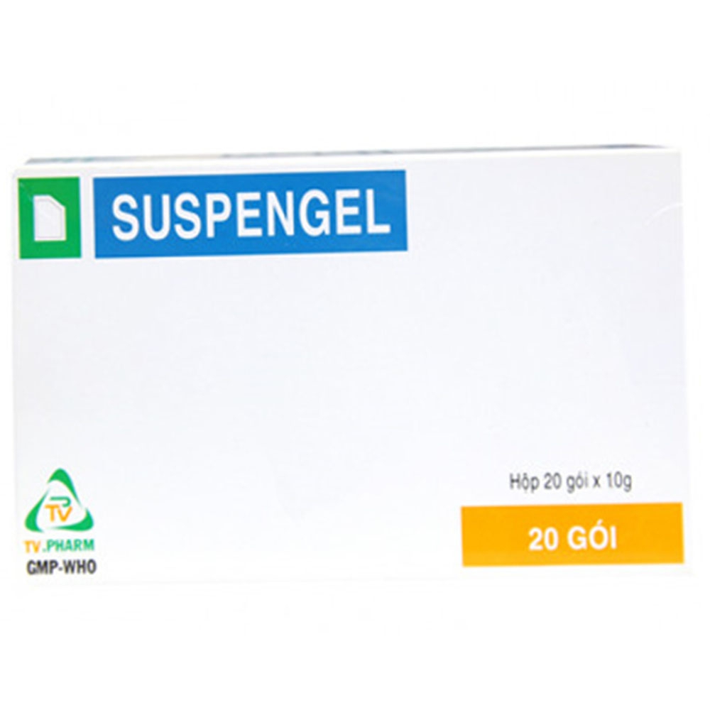 Dung dịch Suspengel TV.Pharm điều trị viêm loét dạ dày, tá tràng (20 gói x 10g)