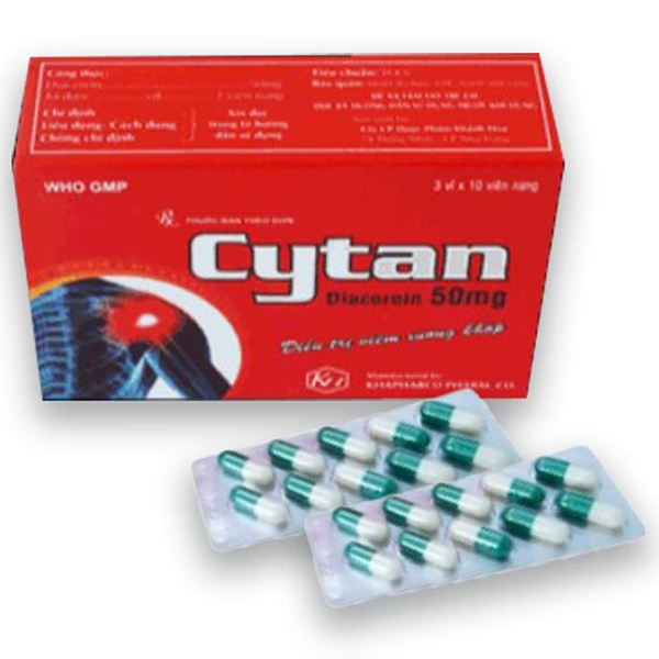 Thuốc Cytan 50mg Khapharco điều trị viêm xương khớp (3 vỉ x 10 viên)