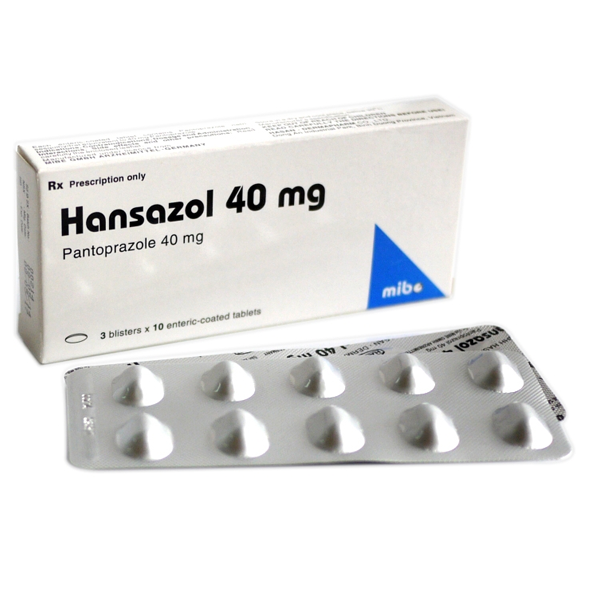 Thuốc Hansazol 40mg Hasan điều trị loét dạ dày và tá tràng, trào ngược dạ dày (3 vỉ x 10 viên)