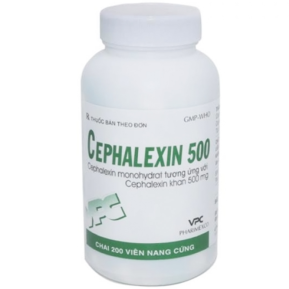 Thuốc Cephalexin 500 Pymepharco điều trị nhiễm khuẩn (200 viên)