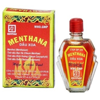 Dầu xoa Menthana Nadyphar sát trùng đường hô hấp, ngăn ngừa cảm cúm, chống lạnh (5ml)