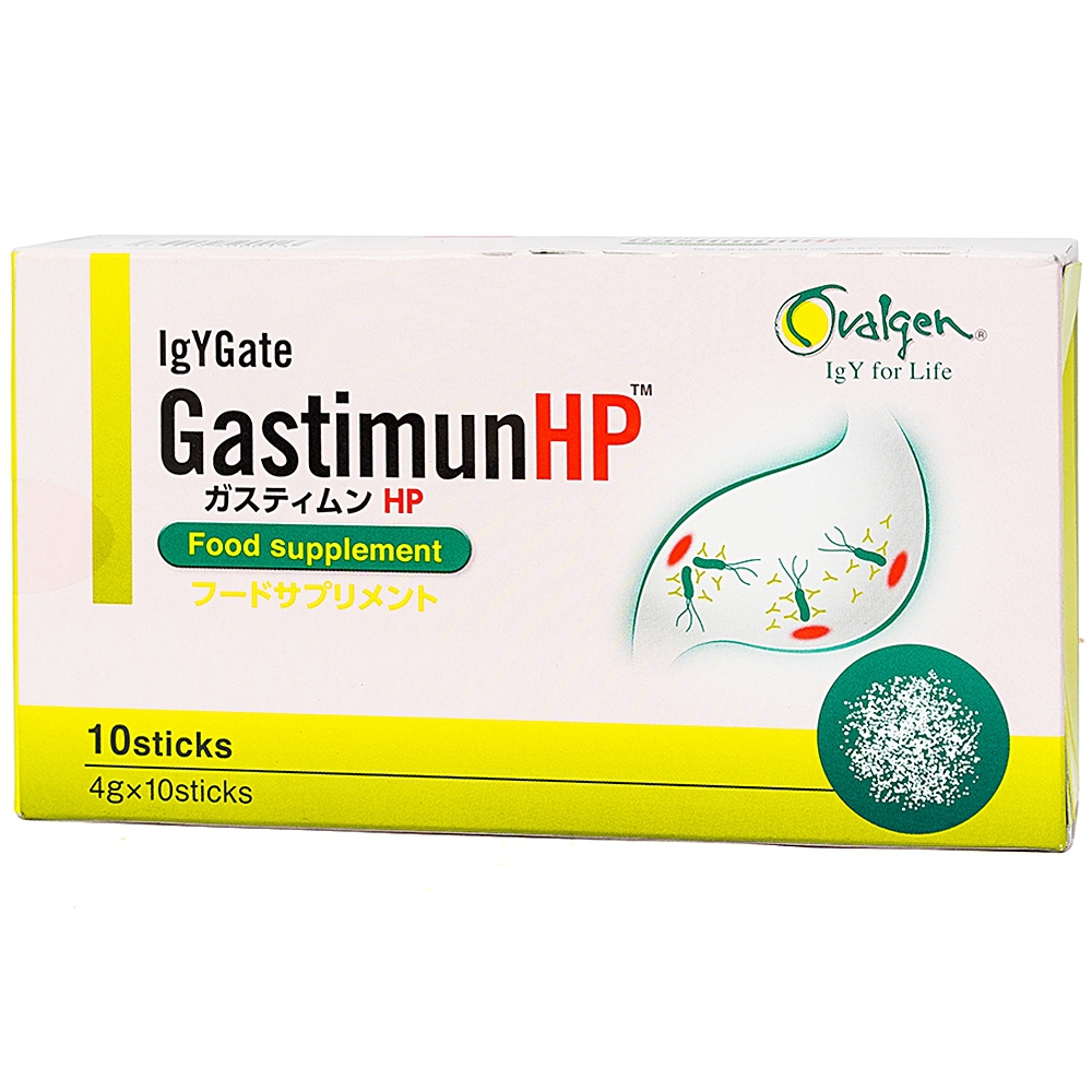 Bột pha uống Gastimun-HP Ovalgen hỗ trợ điều trị viêm loét dạ dày do H. pylori (10 gói x 4g)