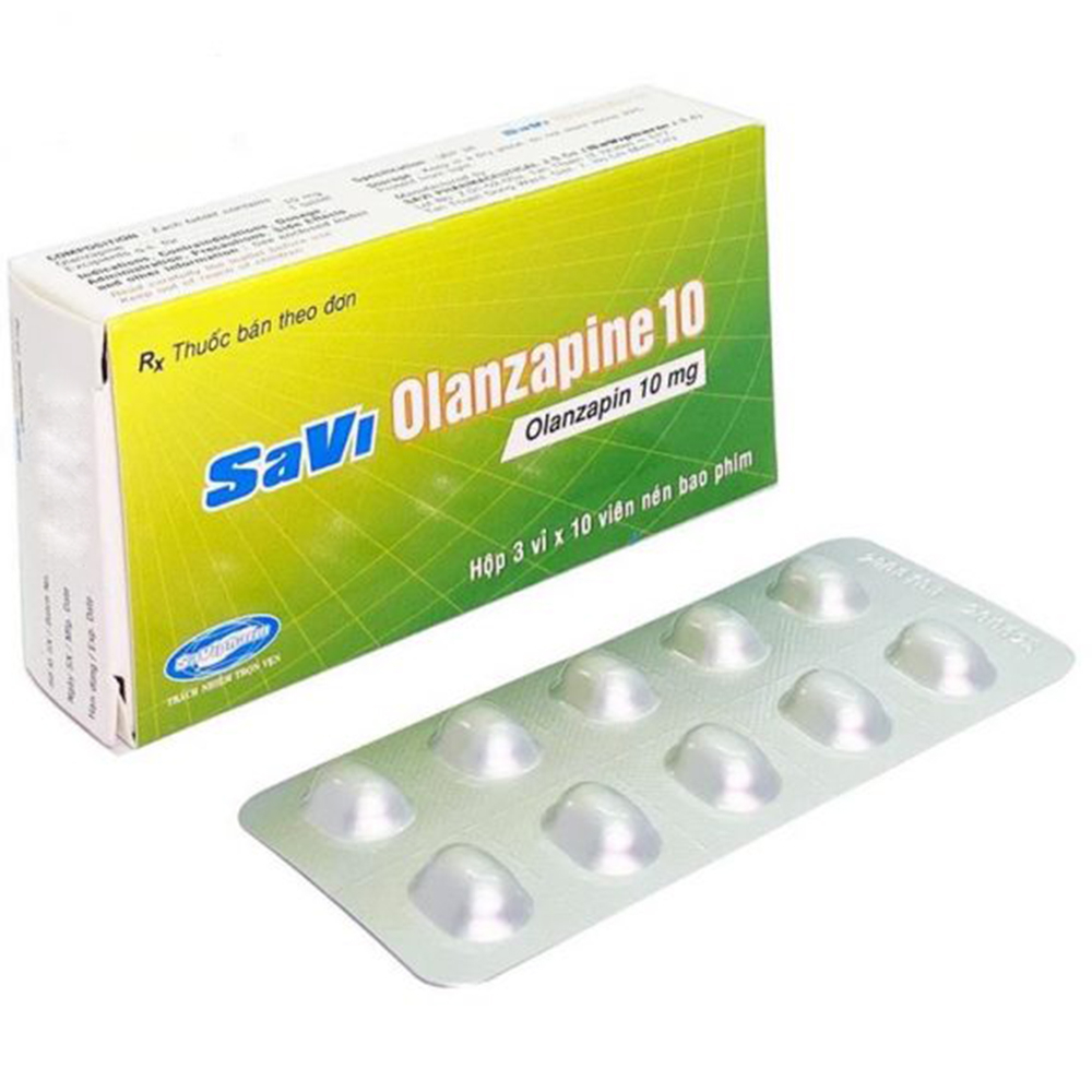 Thuốc Savi Olanzapine 10 điều trị bệnh tâm thần phân liệt (3 vỉ x 10 viên)