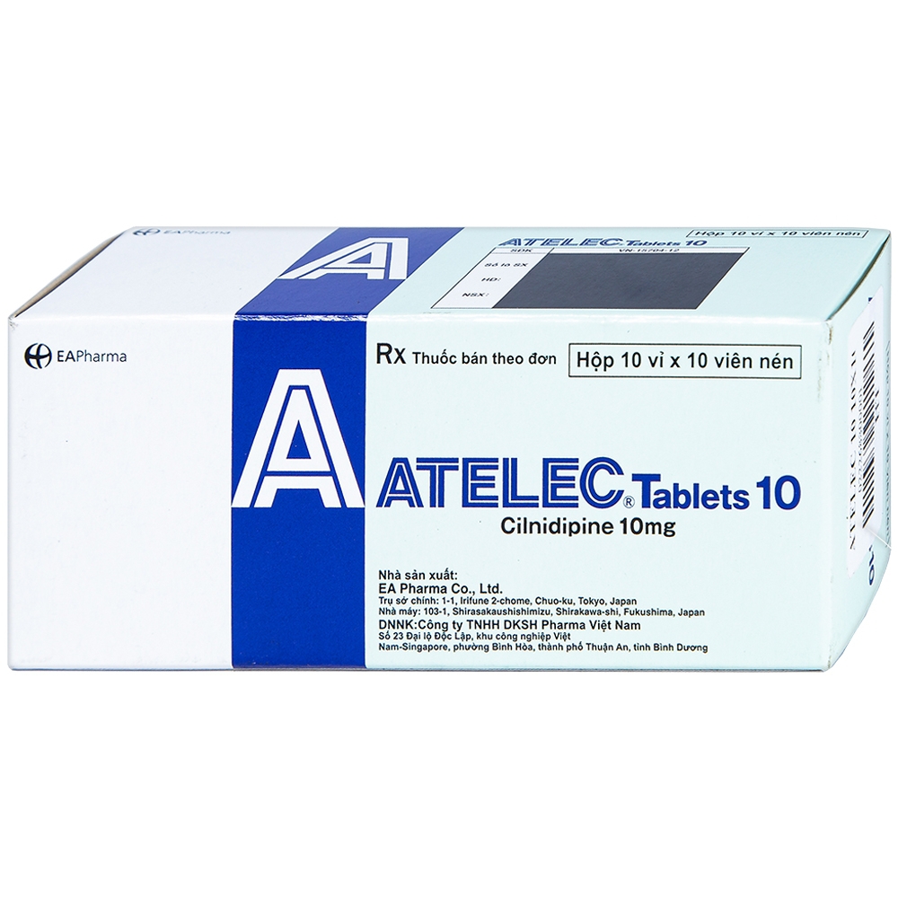 Thuốc Atelec Tablets 10 EA Pharma.điều trị tăng huyết áp (10 vỉ x 10 viên)